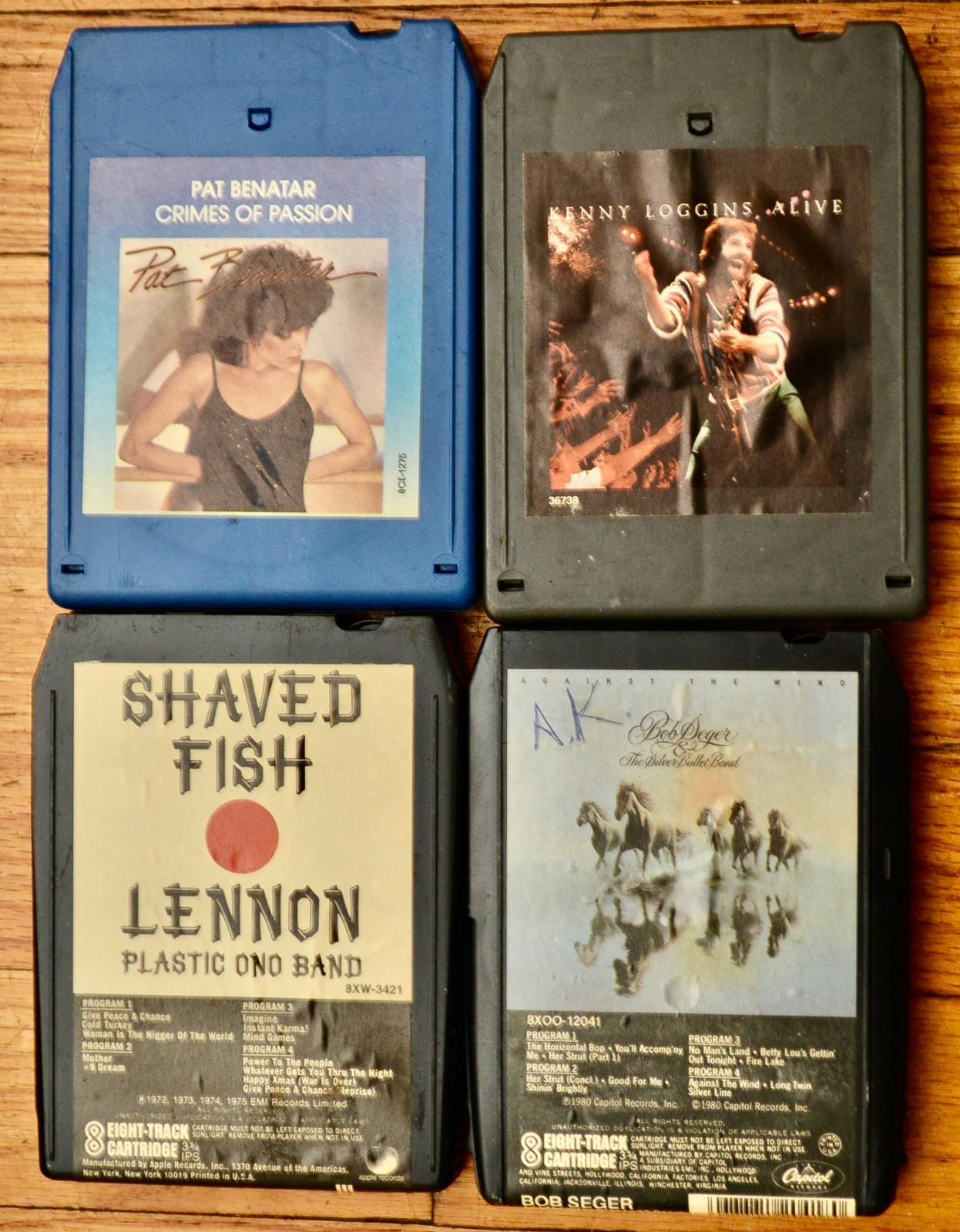 Lot of 16 Rock Pop  Stereo 8 Track Tapes Who Genesis Lennon Wings Benatar Segar