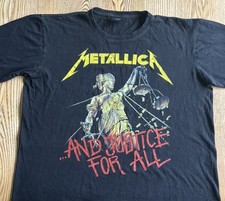 Vintage Metallica T-shirt And Justice for All Size L Large Tee picture