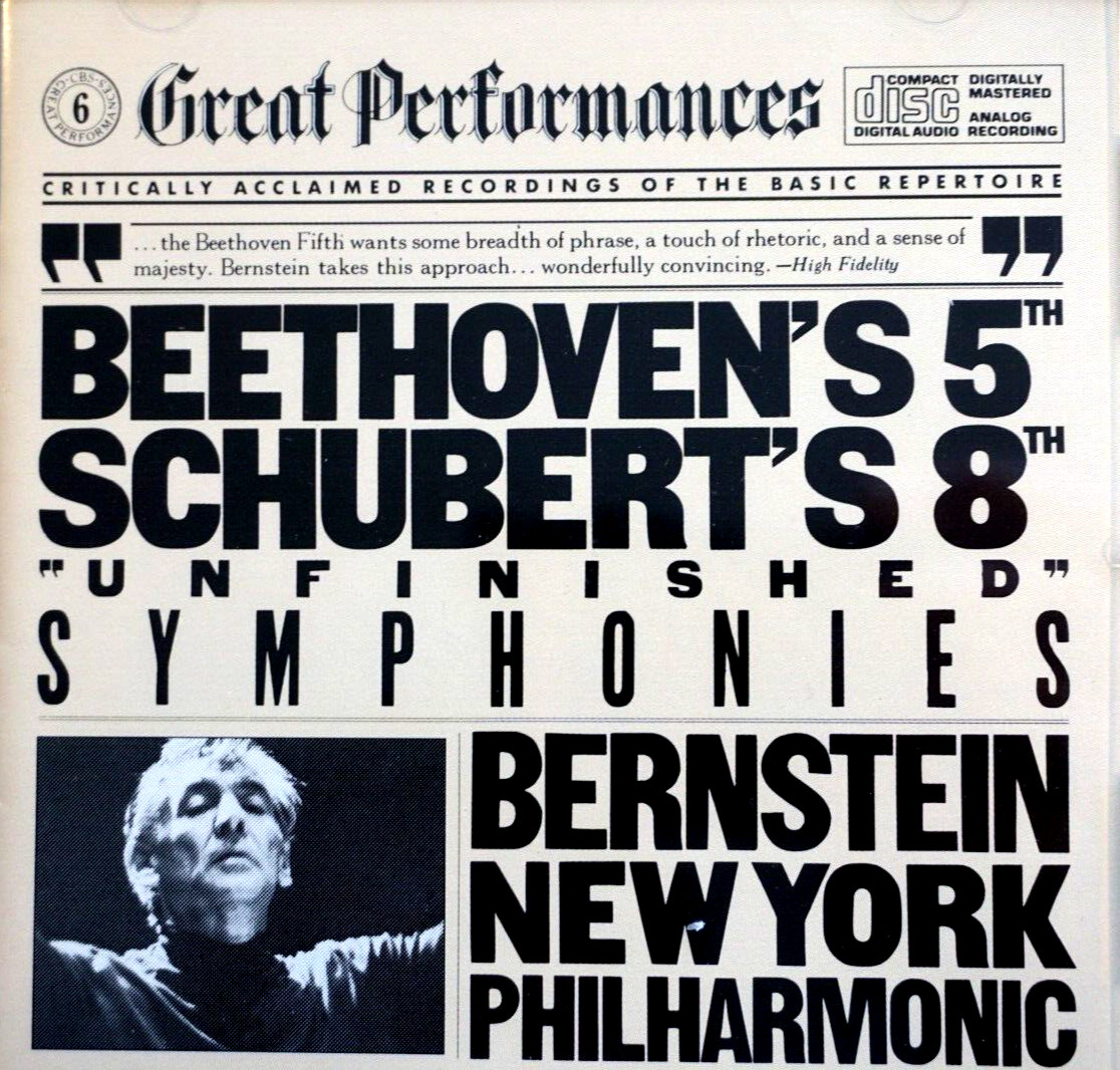 Beethoven / Schubert - Symphonies 5 / 8, Bernstein - CD, VG
