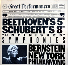 Beethoven / Schubert - Symphonies 5 / 8, Bernstein - CD, VG picture