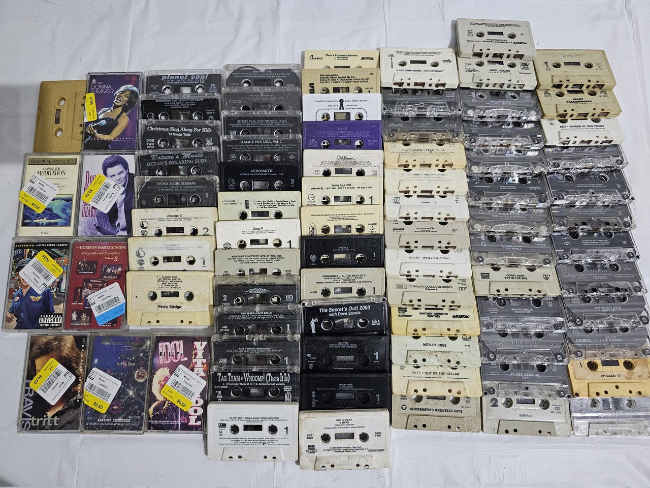 Lot of 80 Cassettes from Various Classic Artists