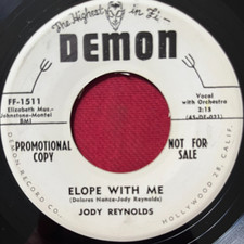 JODY REYNOLDS~ELOPE WITH ME/CLOSIN IN (1957) RARE ROCK 45 PROMO~DEMON 1511 picture