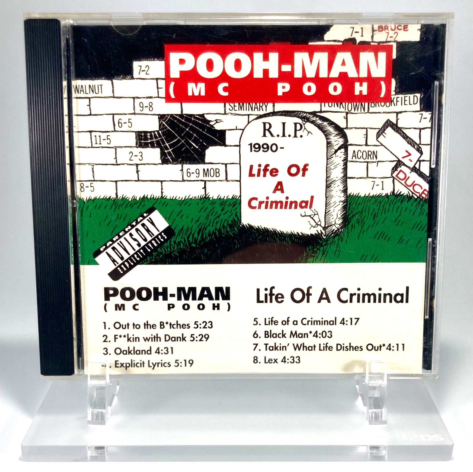 MC Pooh Man Life of a Criminal CD 1992 Jive Records Hip Hop Gansta Rap