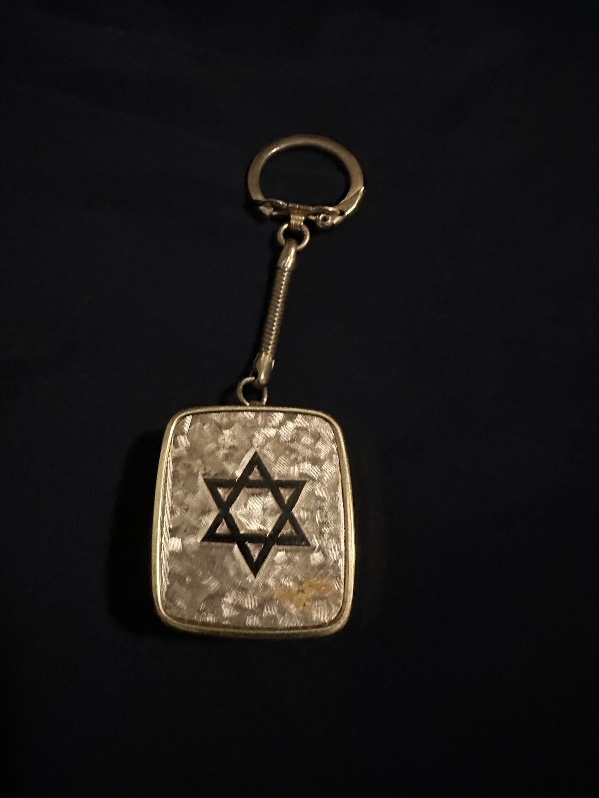 Vintage Sankyo Music Box Keychain Clover Star of David 1960s Wind Up Working