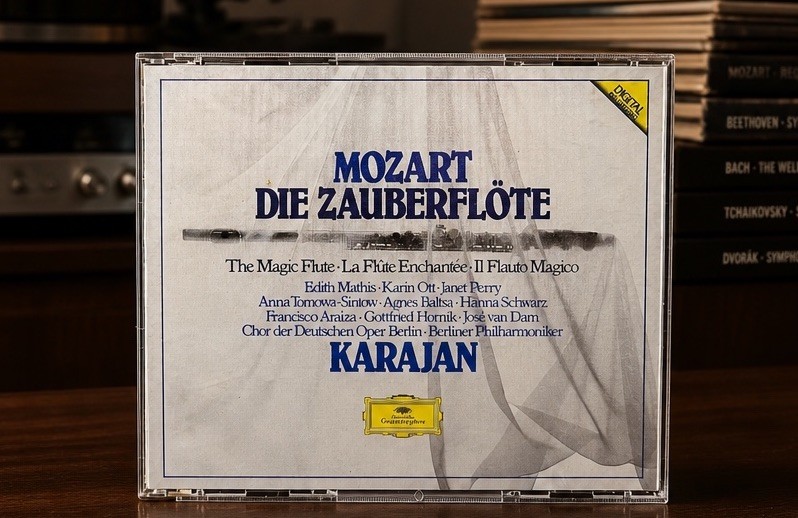 Mozart Die Zauberflöte 3 CD Karajan Araiza Tomowa-Sintow DG 1984 Opera