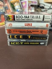 Vintage Hip Hop Cassette Tape Lot (5) Ice-T, Rhyme Syndicate, Luke, Boo-Yaa TRIB picture