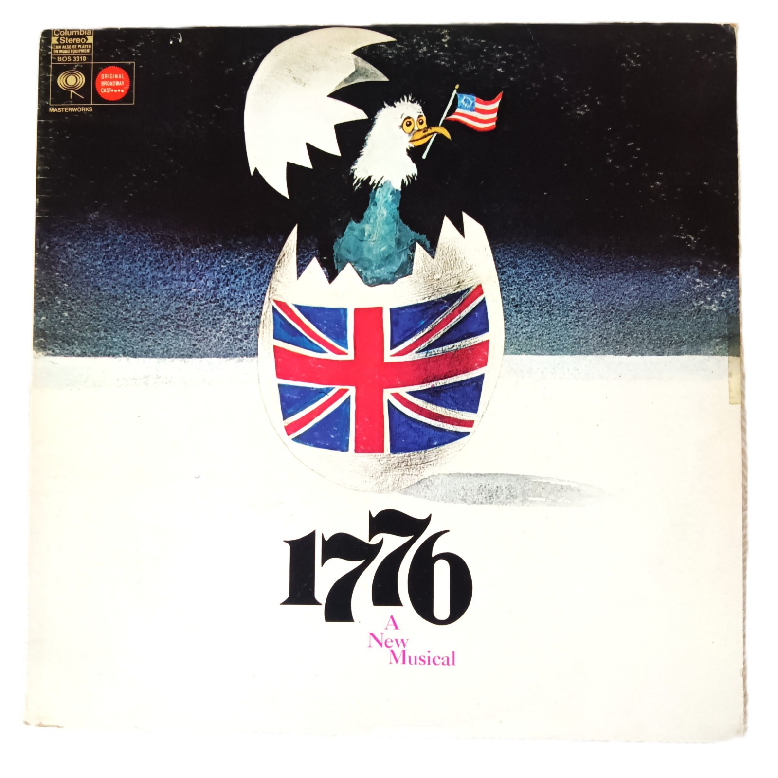1776 A NEW MUSICAL COLUMBIA RECORDS BOS 3310 MONO STEREO ORIGINAL CAST  TESTED