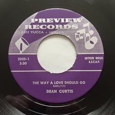 OBSCURE DEAN CURTIS The Way a love should go PREVIEW RECORDS song-poem deep soul picture