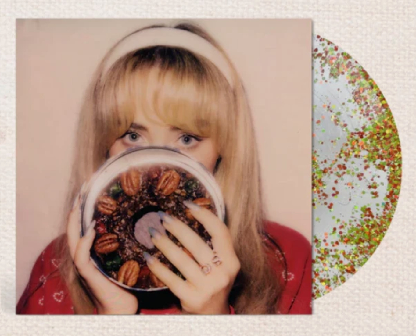 Sabrina Carpenter Fruitcake Liquid Glitter Filled Vinyl