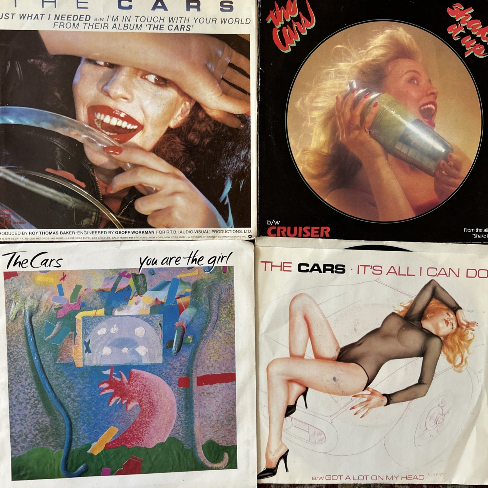 The Cars Lot 7 45s Picture Sleeves Shake It Up Magic Just What I Needed