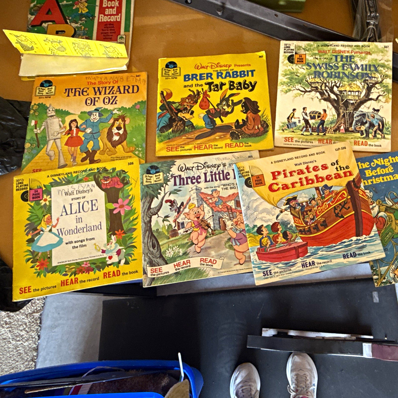 Vintage Disneyland Records Walt Disney Read-Along Storytelling Vinyl (8 titles)