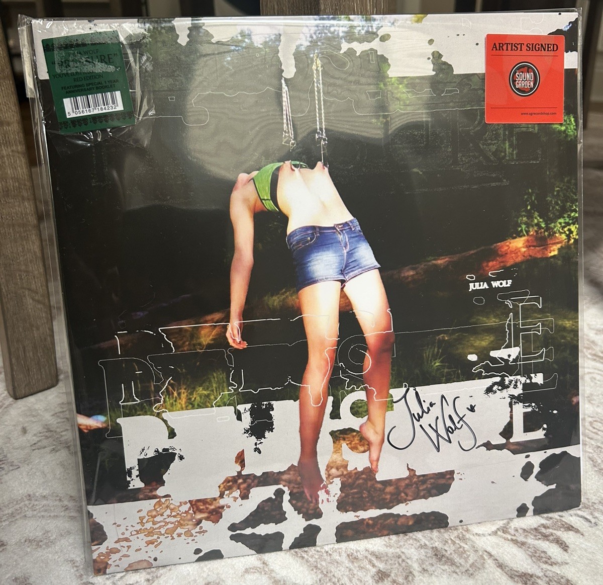 Julia Wolf Pressure SIGNED Vinyl LP Blood Red Autographed Cover SEALED NEW