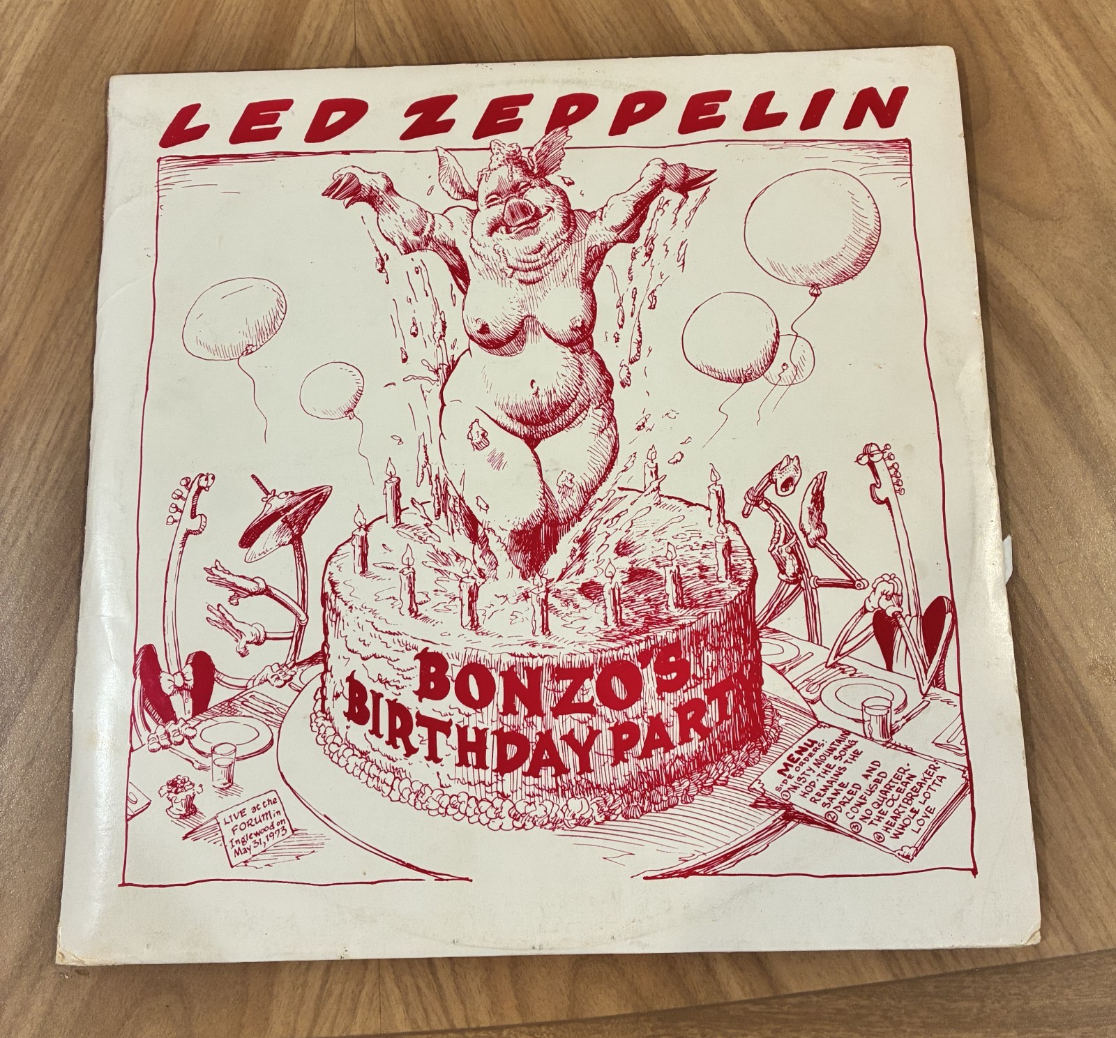 Led Zeppelin Bonzo's Birthday Party VG+ Rare Bootleg 1974 Berkely pressing