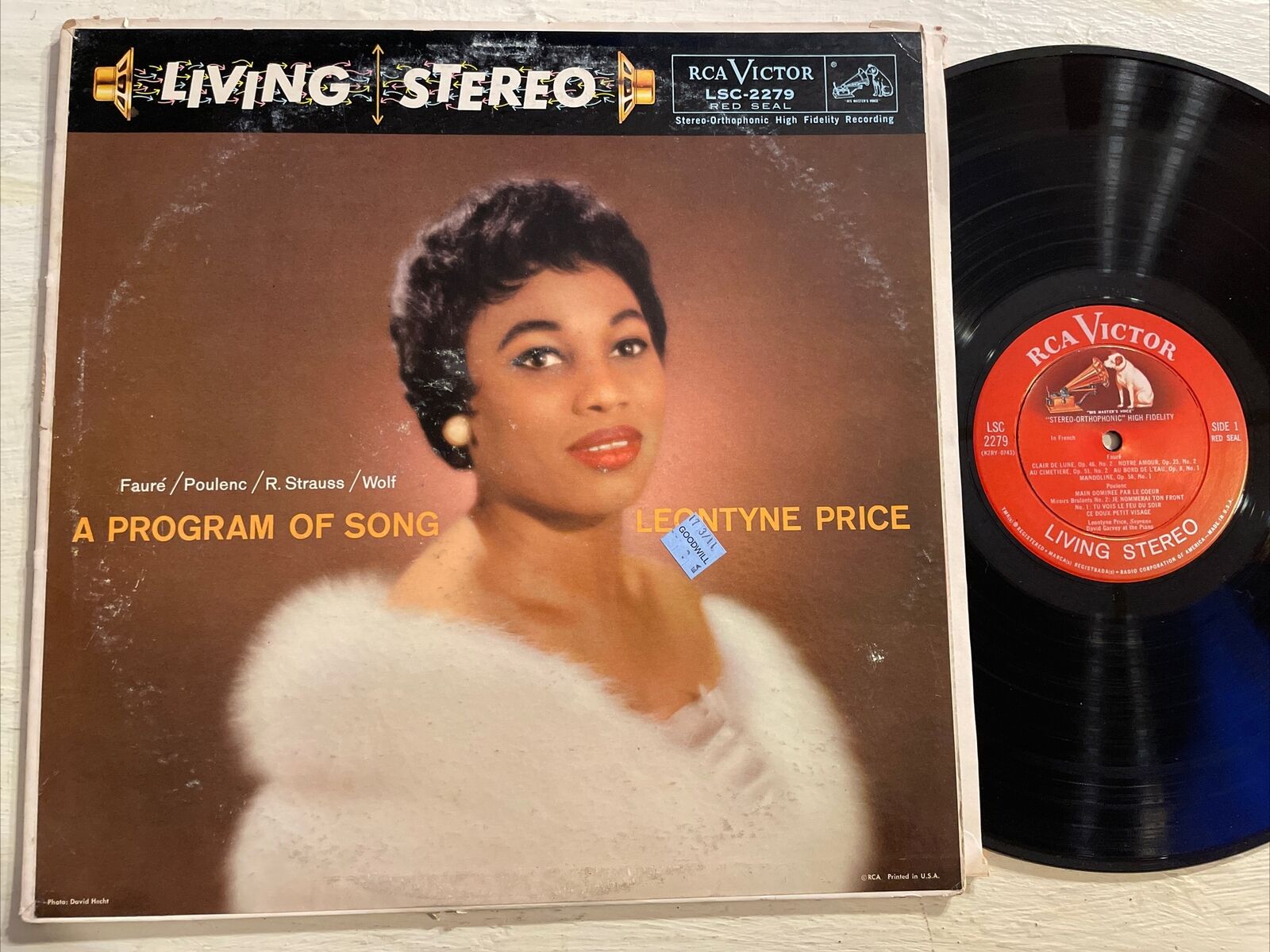 Leontyne Price A Program Of Song LP RCA Living Stereo 1s/1s + Insert EX