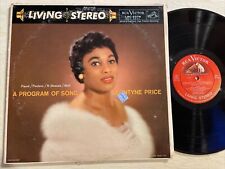 Leontyne Price A Program Of Song LP RCA Living Stereo 1s/1s + Insert EX picture