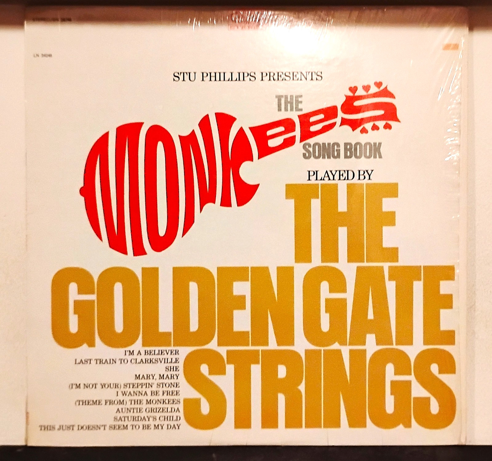 GOLDEN GATE STRINGS⭐MONKEES SONG BOOK⭐RARE 1967 IN-SHRINK NM COVER & VINYL