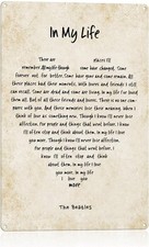 Tin Metal Signs Beatles Poster - In My Life Song Lyrics Wall Art - Vintage Desig picture
