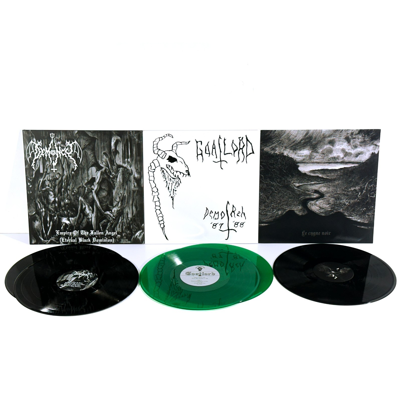 DEMONCY / GOATLORD / SALE FREUX / SZIVILIZS 3x LP Damaged Jackets Bundle