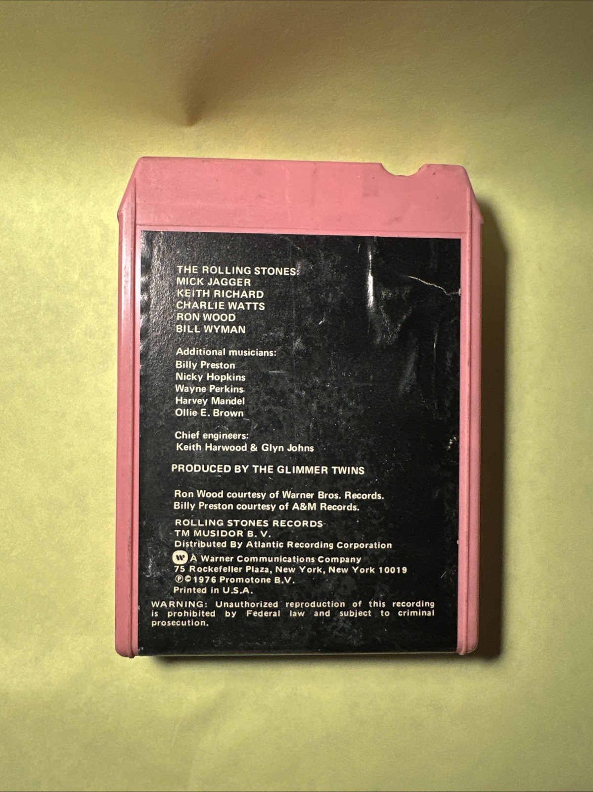 The Rolling Stones Black and Blue 8 Track Tape Rolling Stone 1976