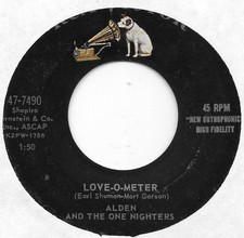 ALDEN & THE ONE NIGHTERS Love-O-Meter on RCA mod Halloween rocker 45 HEAR picture