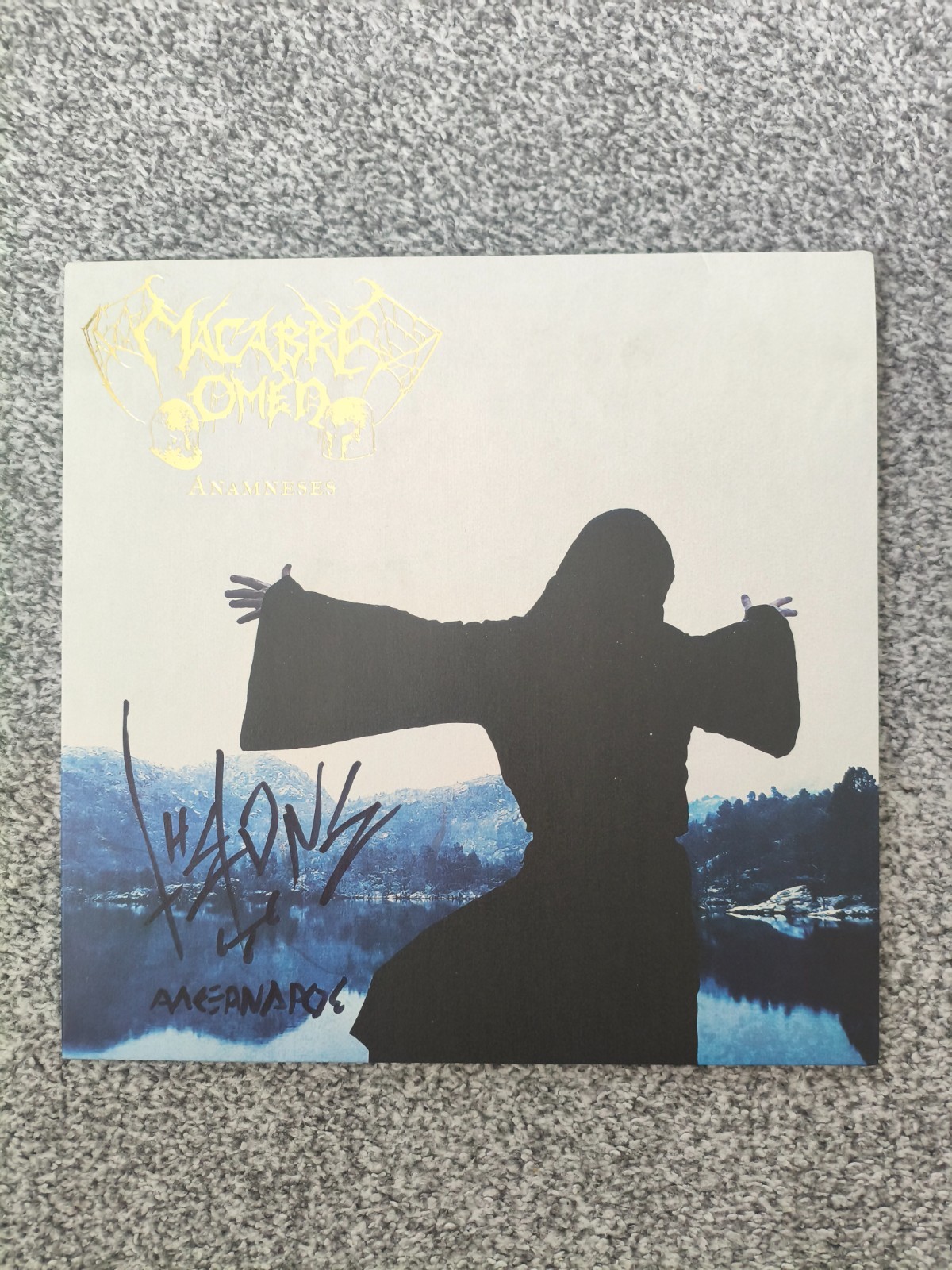 MACABRE OMEN-ANAMNESES*2020 BLUE LP*SIGNED*ROTTING CHRIST,KAWIR,VARATHRON,BATHOR