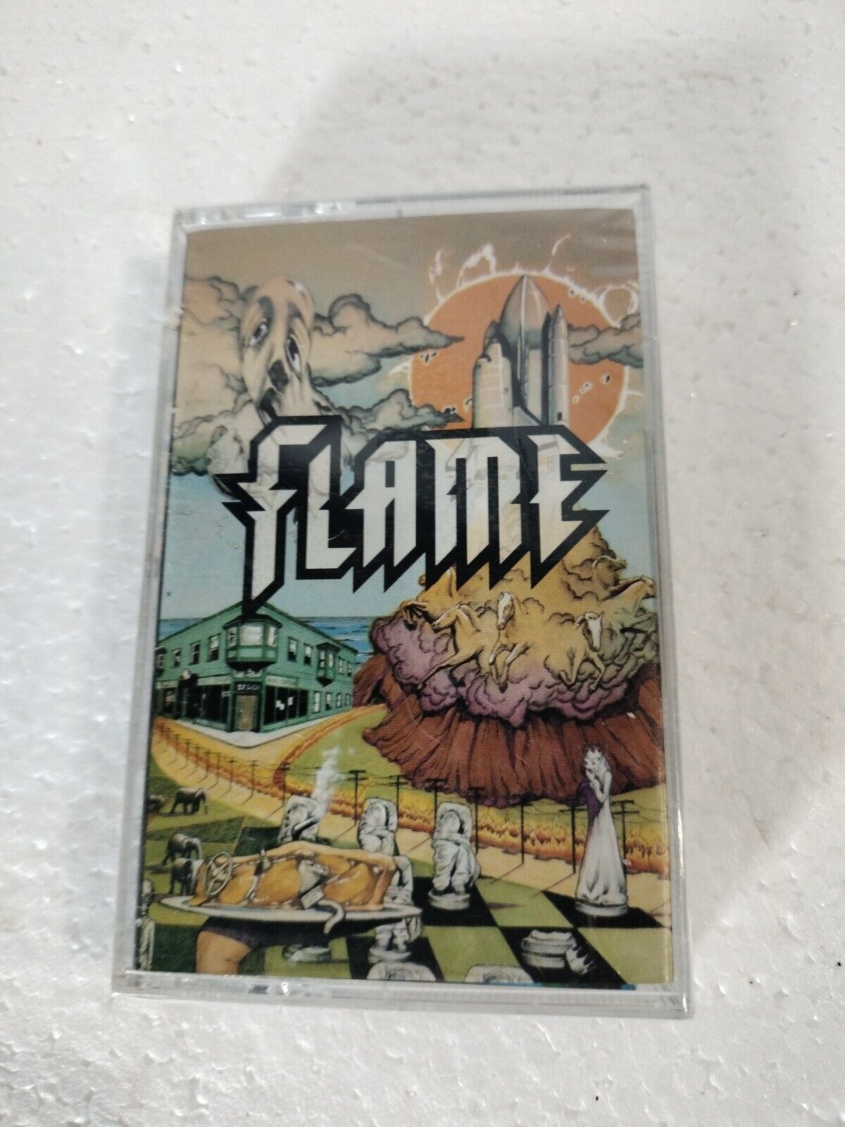 VTG 1992 Cassette Tape Flame Self Titled Album Giant Records Sealed Promo Copy 