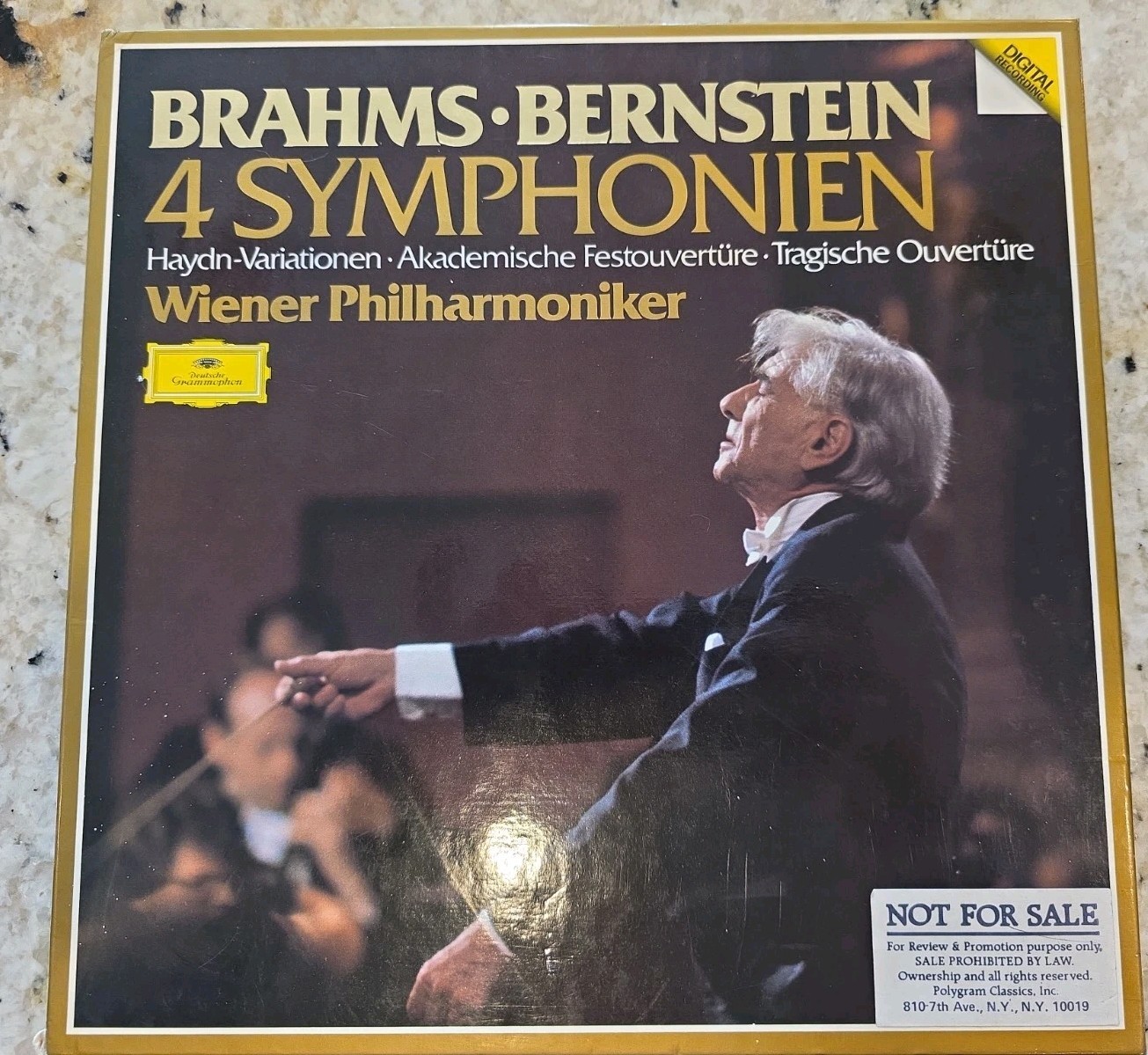 BRAHMS Complete 4 Symphonies BERNSTEIN ED1 DGG DIGITAL 2741023 4LP Box Excellent