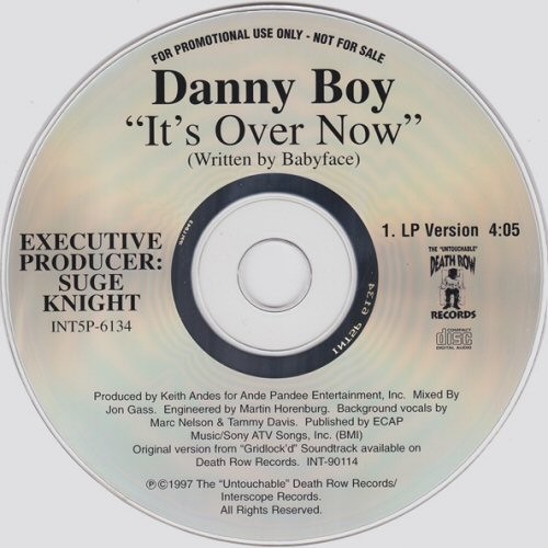 DANNY BOY - IT\'S OVER NOW U.S. PROMO CD-SINGLE 1997