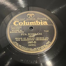Hawaiian 78 RPM HONOLULU RECORDING Columbia 1687-D Prince of Hawaii Chorus picture