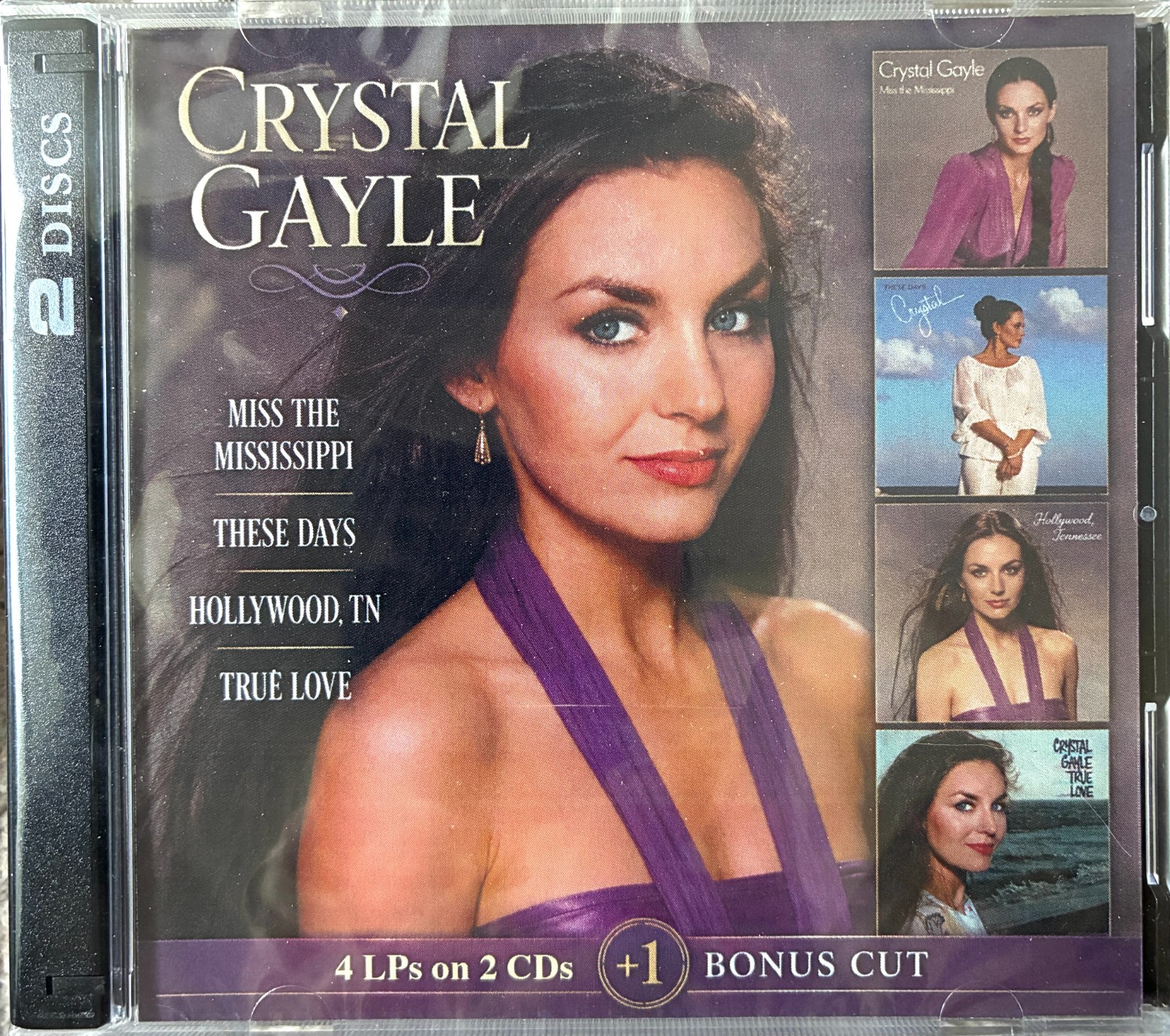 CRYSTAL GAYLE - 4 LPs on 2 CDs (Factory Sealed 2-CD Set, 2026) 41 TRACKS, IMPORT