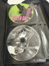 Lot of 17 Music CDs DVDs Green Day Nirvana Beatles Metallica Rock + Case Logic picture