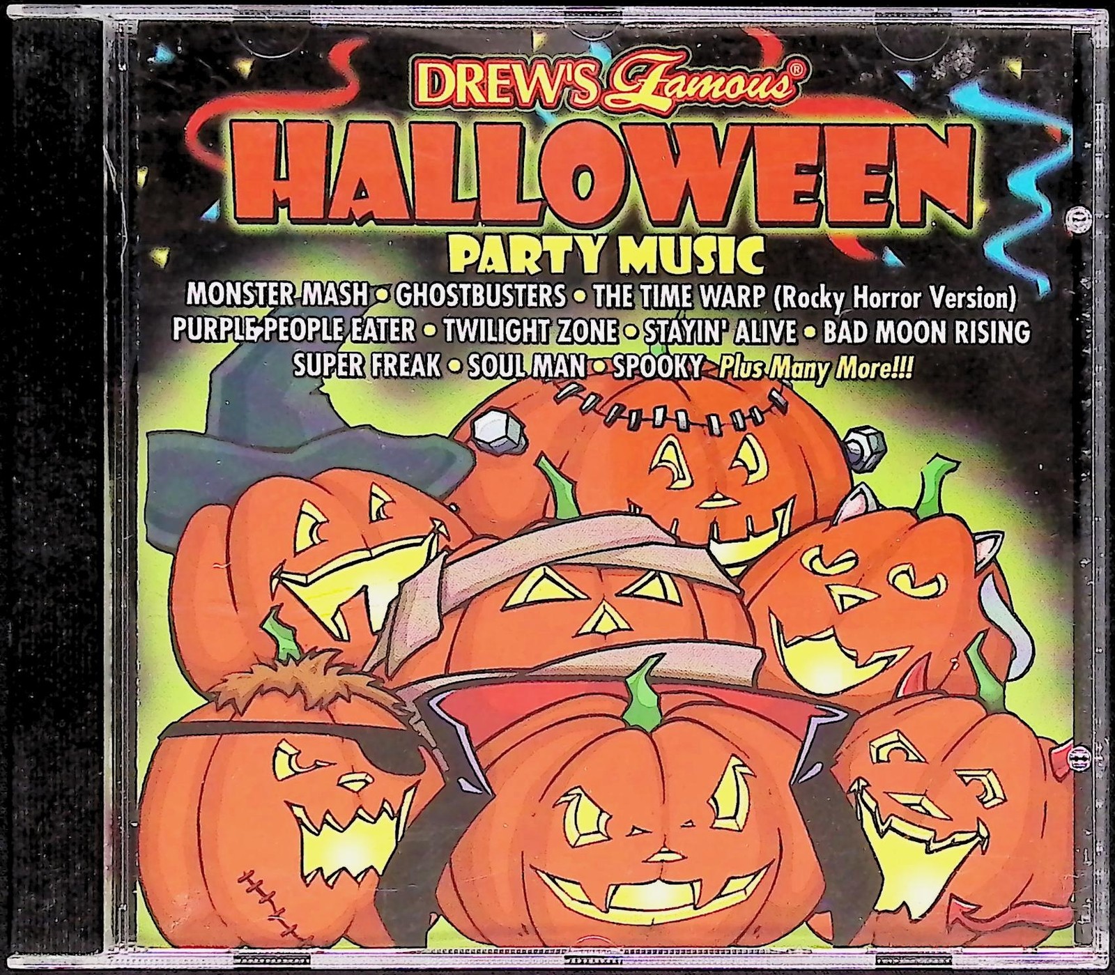 Vintage 1994 Drews Famous CD Halloween Party Music Holiday Compilation Orange