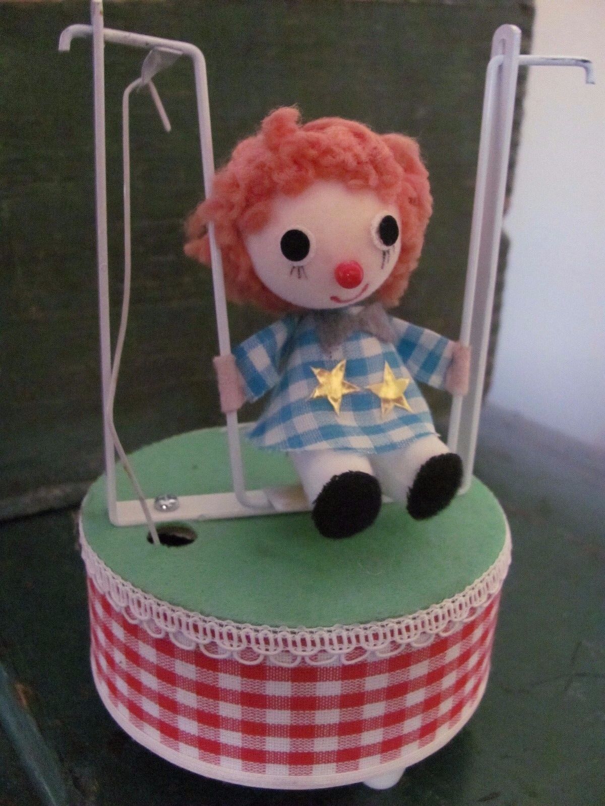 Vintage Music Box, Girl on a Swing, Plays Edelweiss, Made in Japan