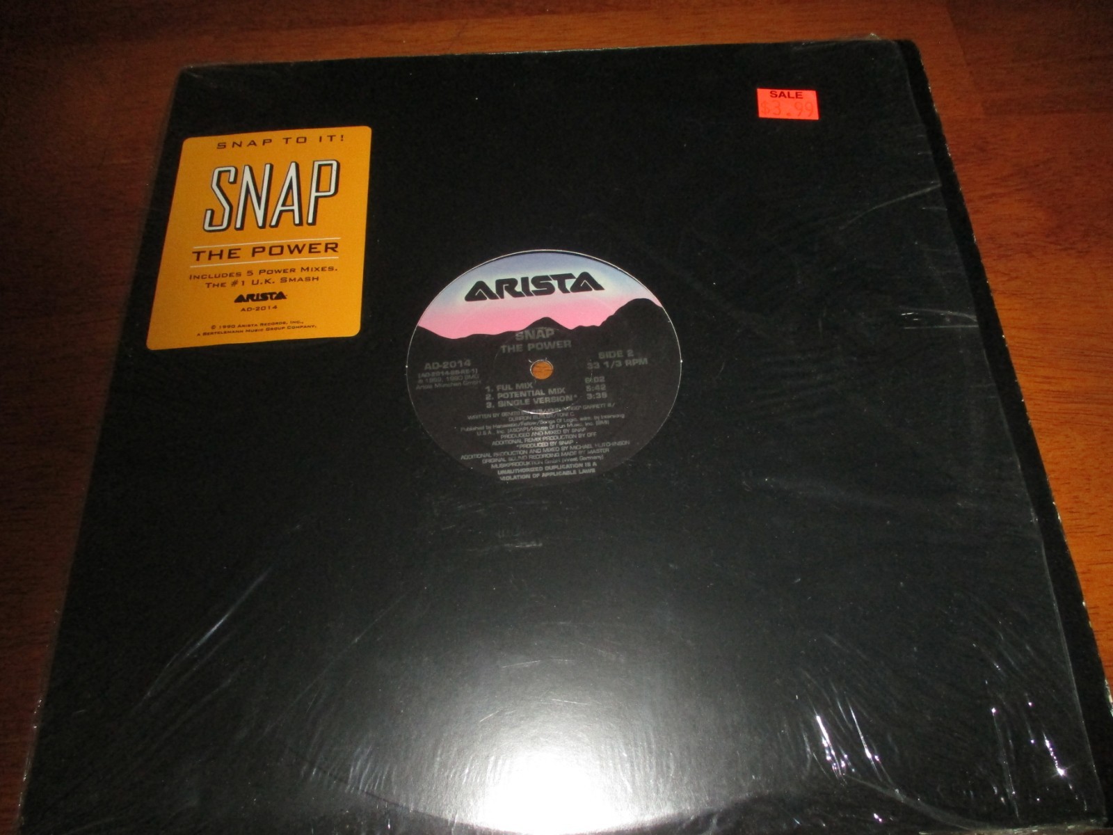 SNAP - THE POWER - ARISTA - NM SHRINK W/HYPE