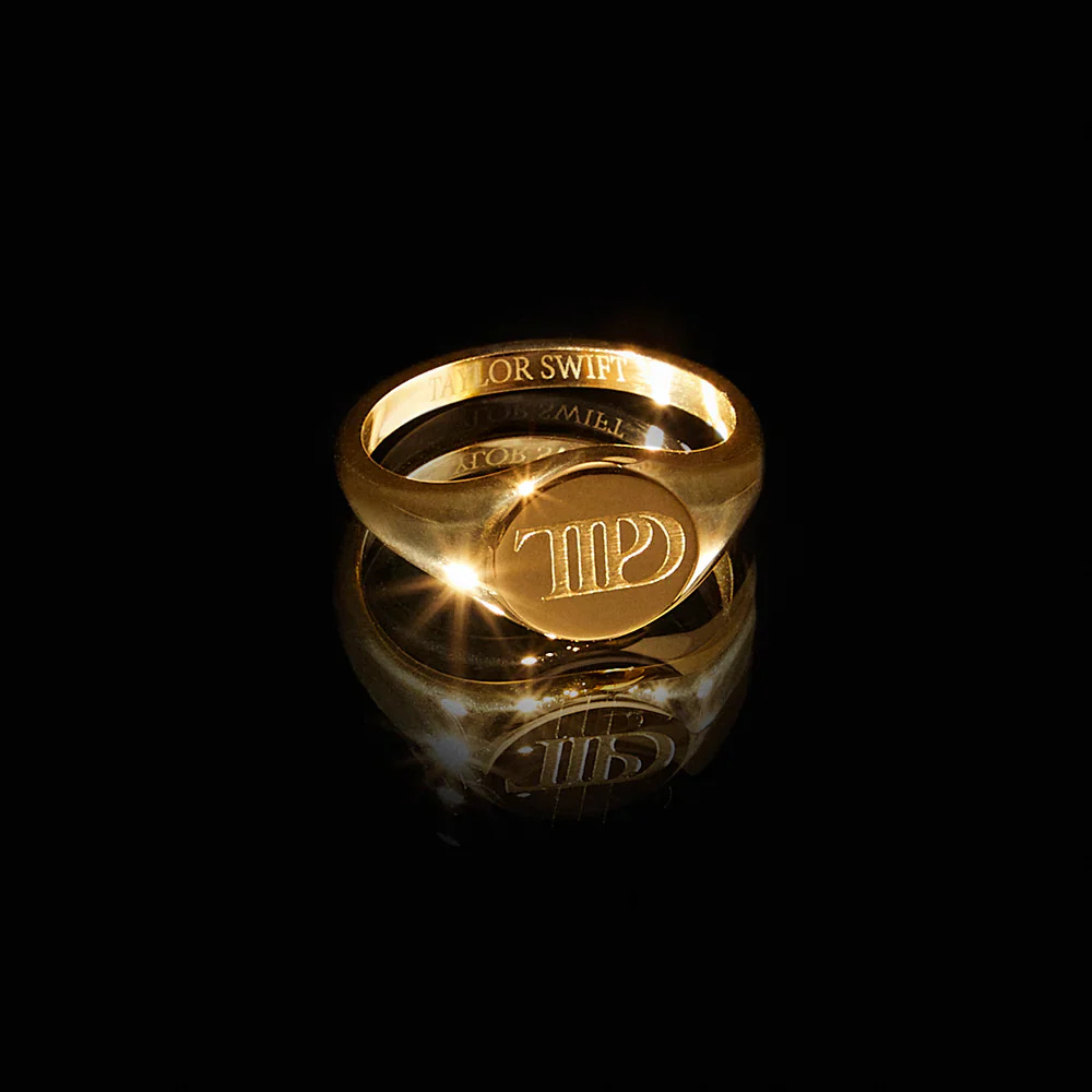 Taylor Swift The Tortured Poets Department Size 8 Gold Ring TTPD PRESALE New