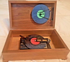 Vintage Thorens Auto Disc Music Box - Walnut Box  - with 5 Disk - SWISS made picture