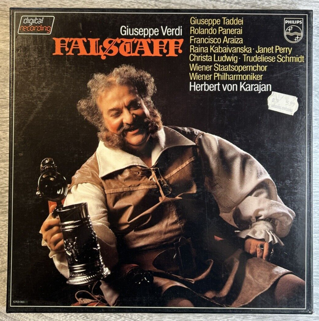 Verdi FALSTAFF Karajan LUDWIG TADDEI 6769 060 3xLP BOX PHILIPS DIGITAL NM