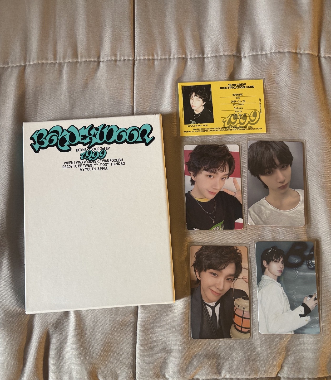 Boy Next Door 19.99 album with extra photocards