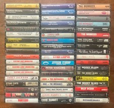 Lot of 54 Cassette Tapes, Rock, Pop, 80s, Phil Collins, Monkees, Huey Lewis picture