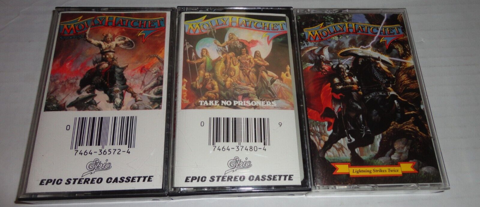 Molly Hatchet Lot Of 3 Vtg Cassette Tapes Lightning Twice Take No Prisoners Odds