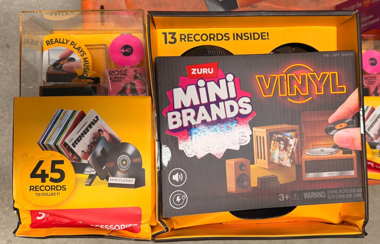 ZURU Mini Brands Really Works Vinyl Mini Record Player BOX DAMAGED.