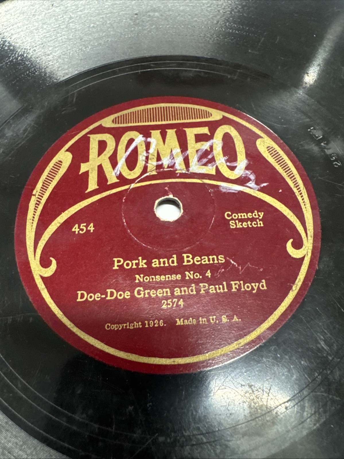 Romeo 78 RPM Doe Doe Green & Paul Floyd - Pork And Beans 454 V