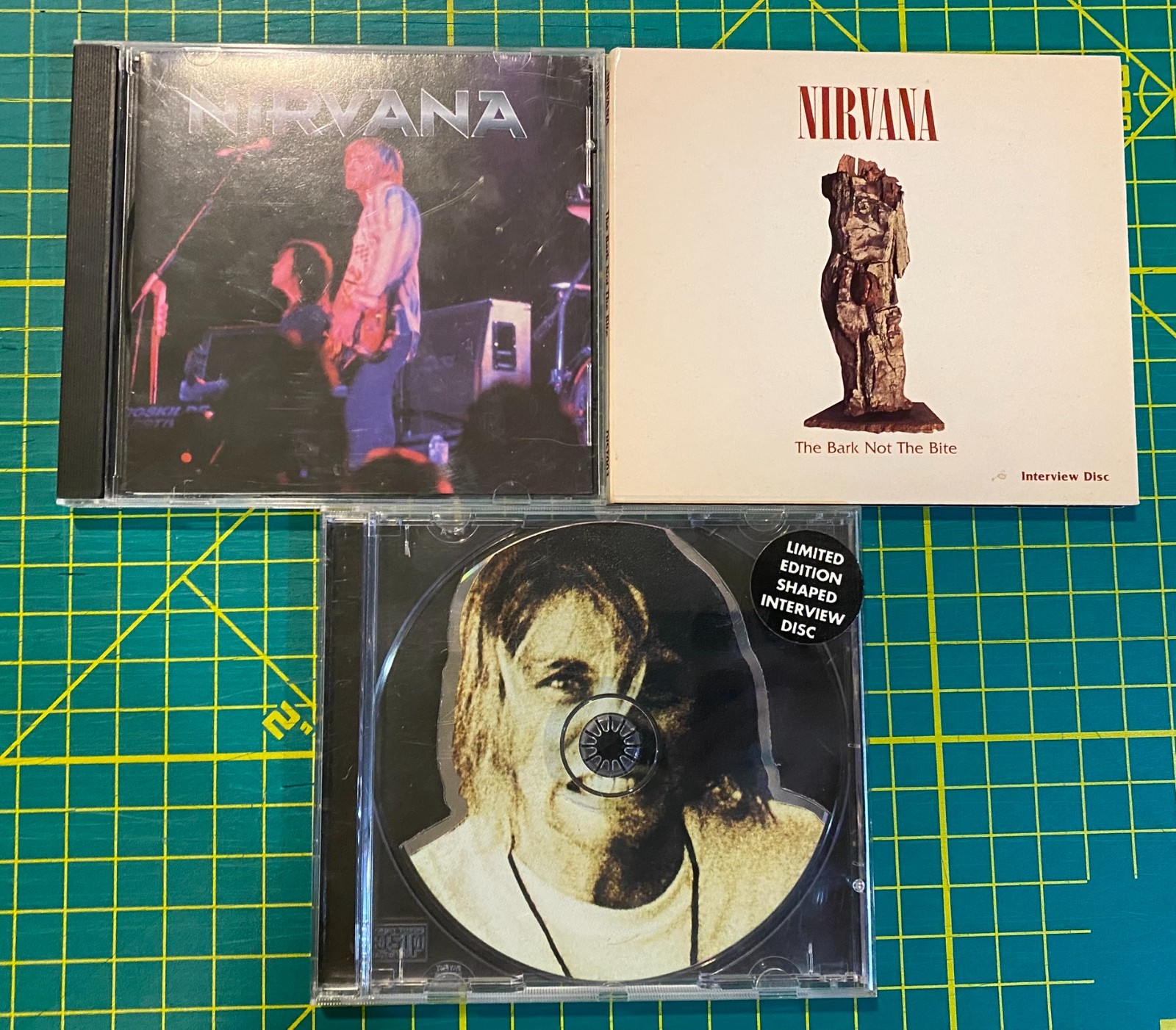 Nirvana CD Lot 3 Kurt Cobain Interview Discs Shaped Picture Disc Rockview Pick