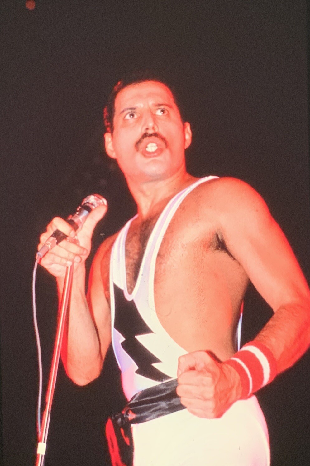 Queen Freddie Mercury Transparency Live on Stage Back Lit Framed Circa Early 80s
