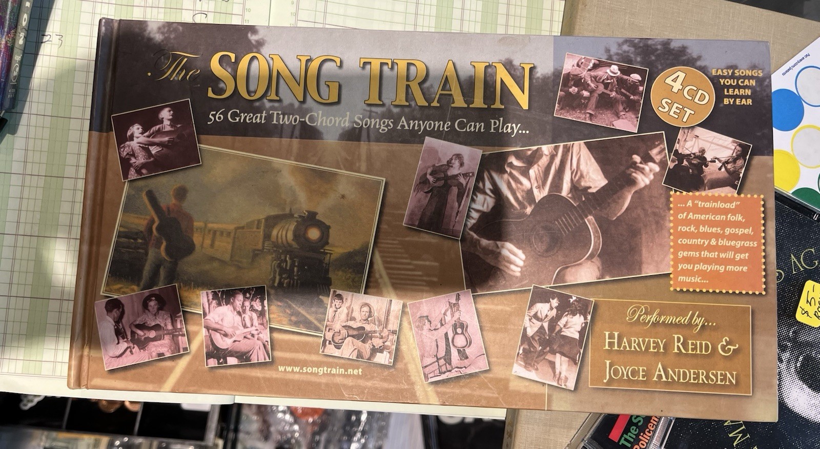 4 Cd Box Set The Song Train Harvey Reid & Joyce Anderson 56 Great Two Chord