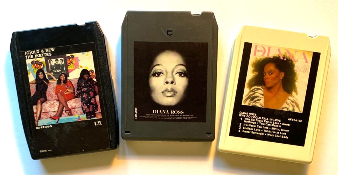 The Ikettes Tina Turner , Diana Ross 3 8-track Funk R&B Femme Soul Lot