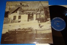 Leonid Hambro BARTOK Improvisations Op.20, Out of Doors - Bartok Records BR 902 picture