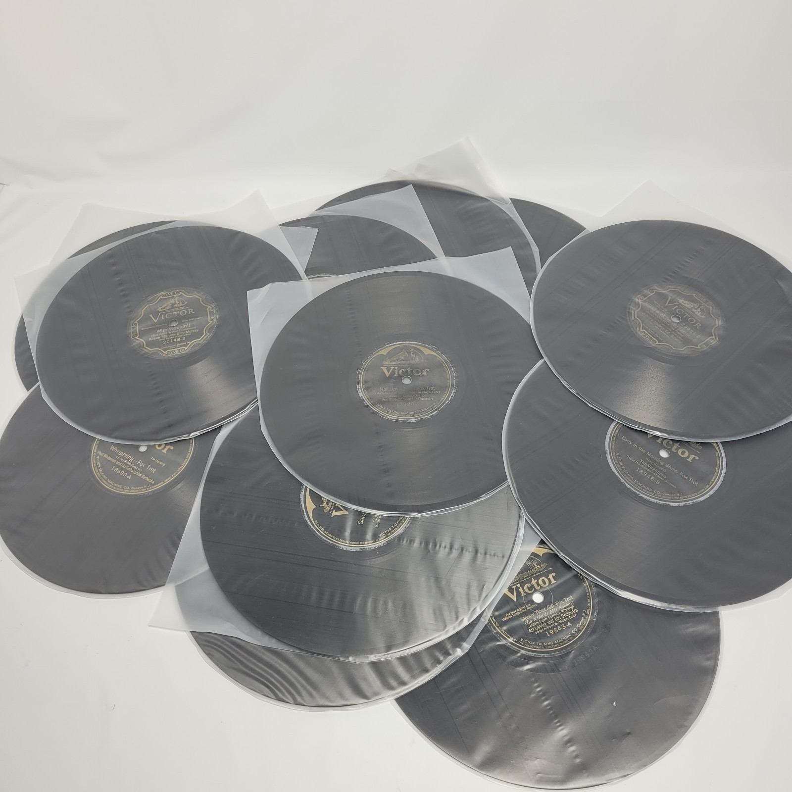 Lot 13 Victor Antique 78 RPM Shellac Records, Incl. Touhey #18639, Kimmel #16747