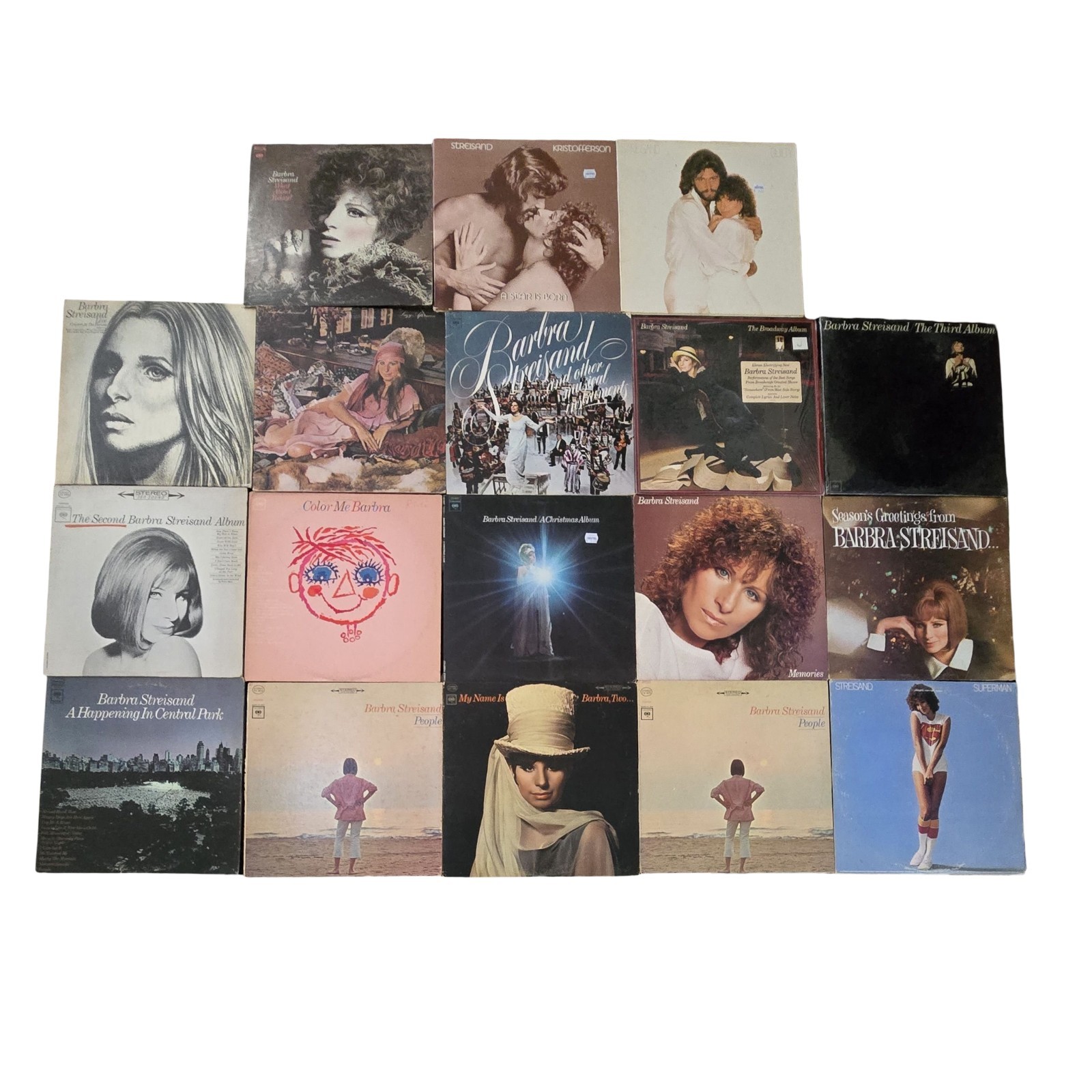 Barbra Streisand Vinyl Record LP Lot of 18 GREAT CONDITION 