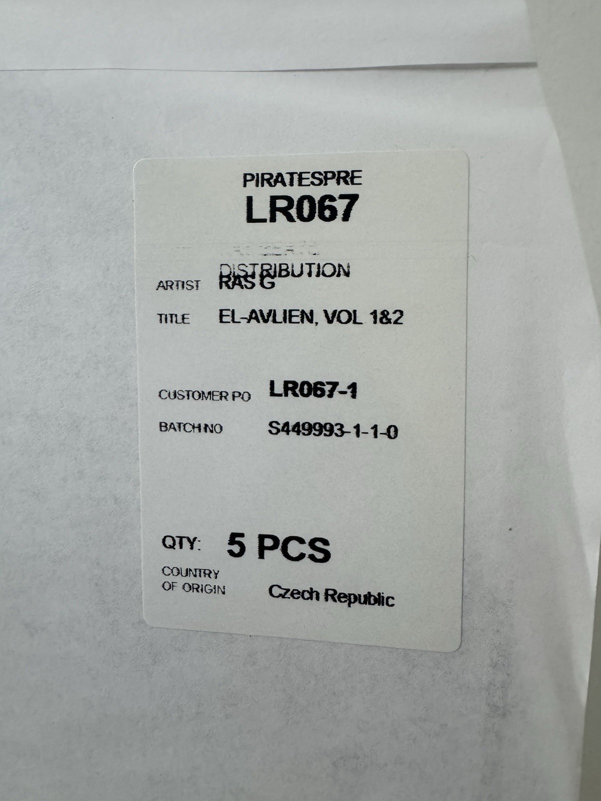 Ras G - The El-Aylien Tapes Parts I & II - Test Press - Only 5 Copies Pressed